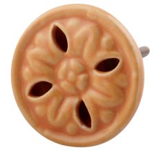 Mustard Ceramic Flower Knobs Online